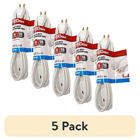5-Pack Hyper Tough Extension Cords for $8.97