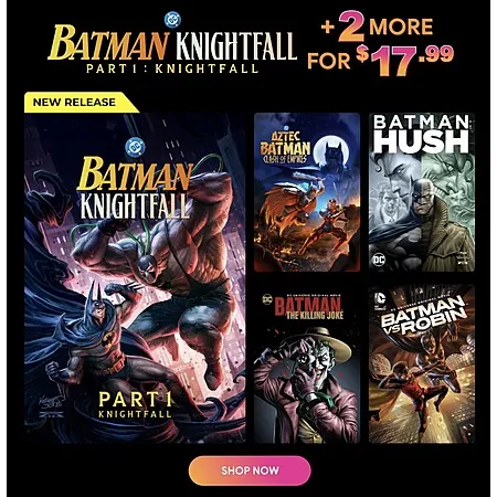Batman: Knightfall Part 1 UHD for $17.99!