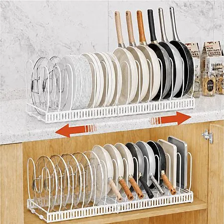 2-Pack Expandable Pots and Pans Organizer Rack for $21.99