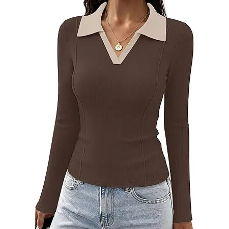 Women's Ribbed Long Sleeve Top for $6.99