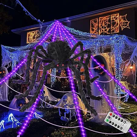 16.4-Ft Lighted Halloween Spider Web for $19.79