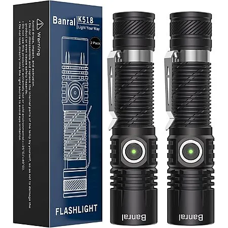 2-Pack 1000 Lumen Rechargeable LED Flashlights for $9.79