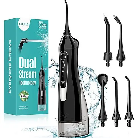 COSLUS Cordless Water Flosser for $7.99 with code