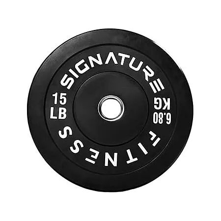 Pair of 15LB Olympic Bumper Plates for $17.99