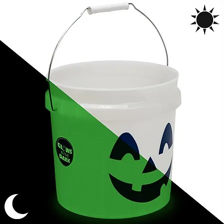 Halloween-Glow in the dark 2-gallon Plastic Bucket for $6.98