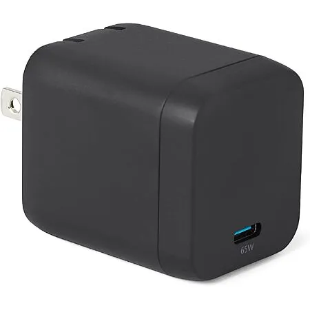 65W Amazon Basics GaN USB-C Wall Charger for $12.50