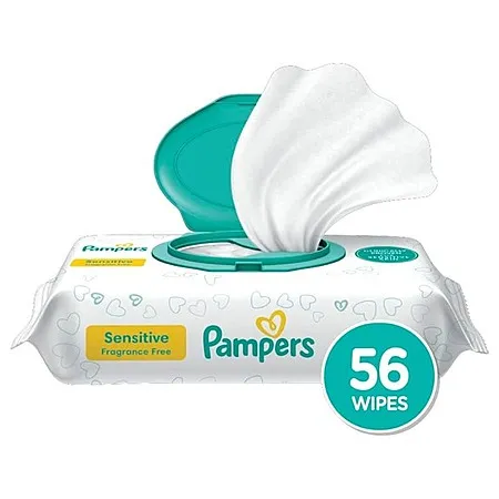 56-Count Pampers Sensitive Baby Wipes for $1.75