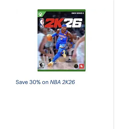 30% Off NBA 2K26!