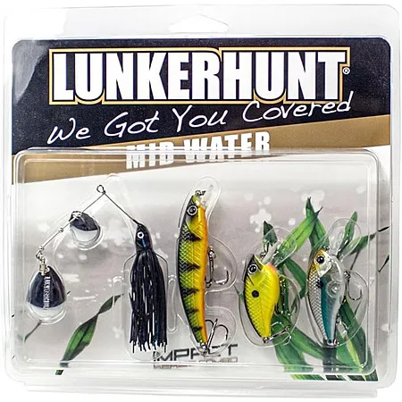 4-Pack Lunkerhunt Impact Series Fishing Lure Set for $12.89