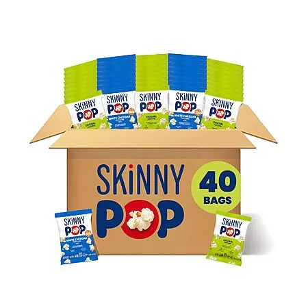 40-Pack SkinnyPop Popcorn for $16.32