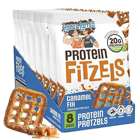 $9.74 for 8-Pack Lenny & Larry's Fitzels Protein Pretzels
