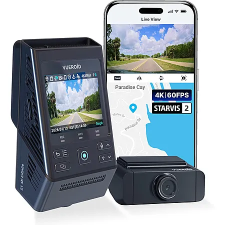 Vueroid S1 4K Dual Dash Camera for $429.99