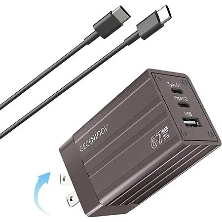 GECENinov 67W 3-Port GaN USB-C Wall Charger for $4.19