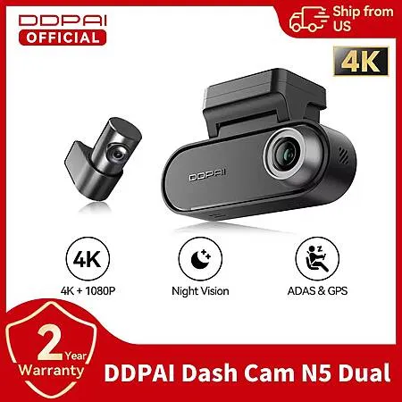 DDPAI N5 Dual 4K Dash Cam for $99.20