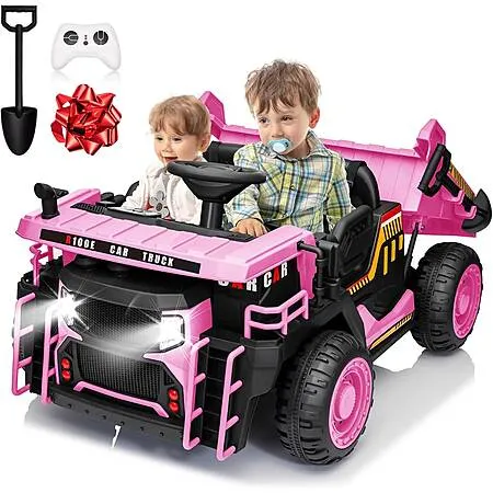 JOYRACER 24V 2-Seater Electric Dump Truck for $123.1
