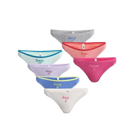 7-Pack No Boundaries Women's Cotton Thong Panties from $5.15