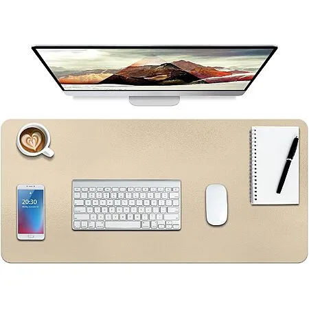 30" x 14" PU Leather Desk Pad for $7.80