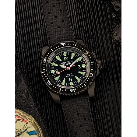 Sheffield Solar Black Watch for $164