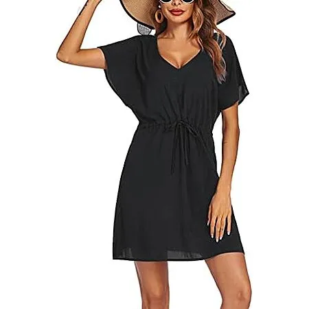 $7.99 for Ekouaer Womenβs Rayon Cover-Up Dress