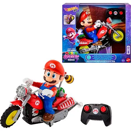Hot Wheels Mario Wheelie Motocross RC for $32.99