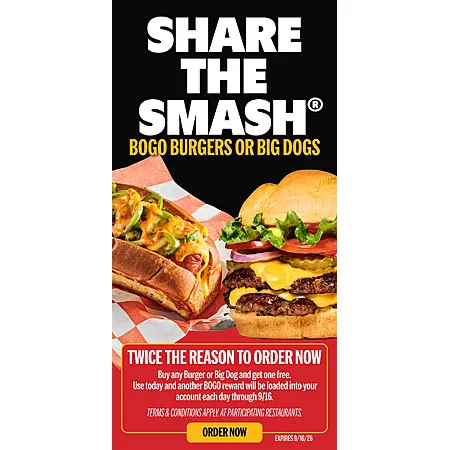 Image for deal: Buy One Get One Free at Smashburger!