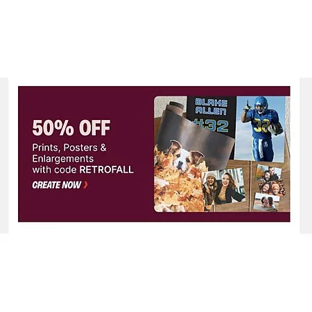 50% Off Prints, Posters & Enlargements at Walgreens