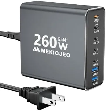 $19.99 for MEKIOJEO 7-Port GaN Wall Charger