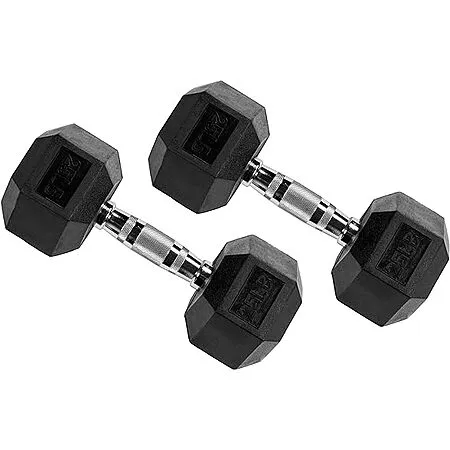Fitvids Rubber Encased Hex Dumbbell for $39.99