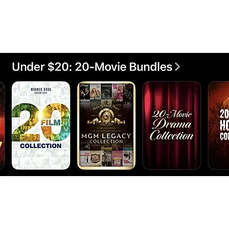 Apple TV Family & Collection Movies for $19.99