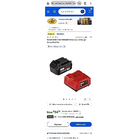 20V PWRCORE 20 Battery and Charger for $11