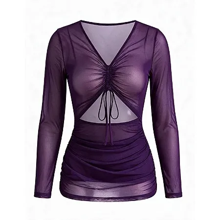 Avidlove Mesh Ruched Bodycon Dress for $6.50