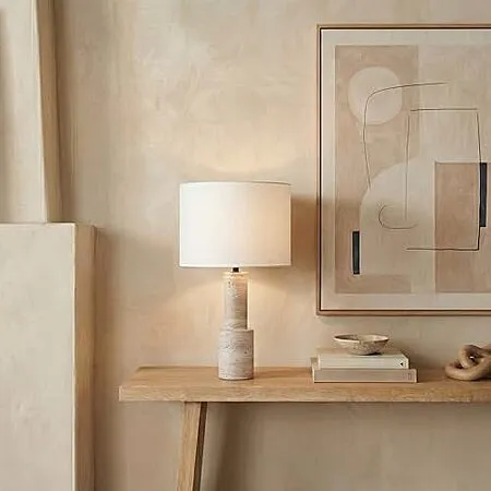 $42.97 for SAFAVIEH Tywin Travertine/White Table Lamp