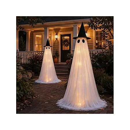 $25.79 | 2 Pack 5 Ft Light Up Ghost Decor