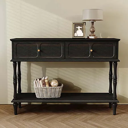 $119.69 for HLR 47" Mid Century Console Table with Storage Shelf