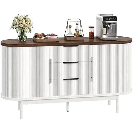 $127.48 for 55" DWVO Fluted Sideboard Buffet Storage Cabinet