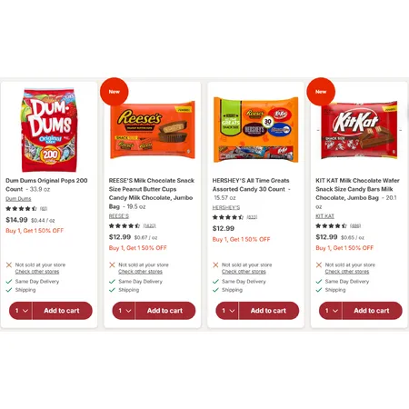 50% Off Select Halloween Candy Bags!
