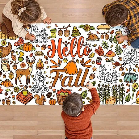 50% Off Fall Coloring Poster & Tablecloth for $2.99
