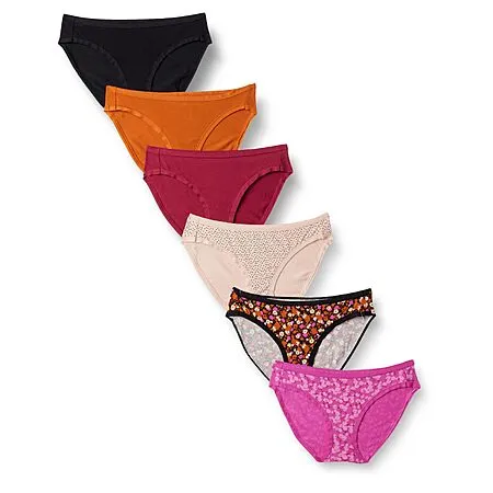 Women's Cotton Spandex Bikini Briefs for $7.92