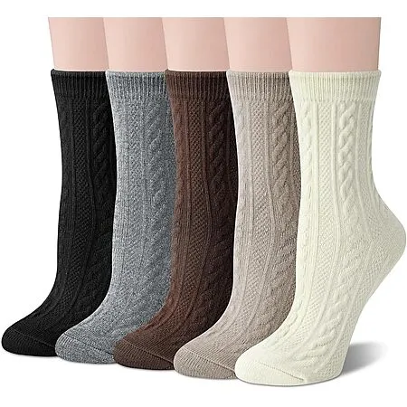 50% Off Women's Wool Blend Socks 5Pk!