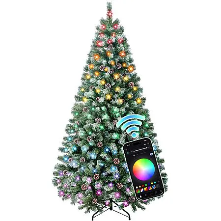 50% Off Flocked Pre-Lit Christmas Tree!