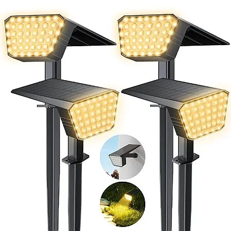 44-LED Solar Landscape Spotlights for $12.49