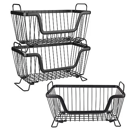 LOTTS Stackable Wire Baskets for $17.99