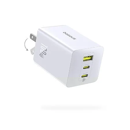 100W Baseus 3-Port USB-C Wall Charger for $21.99