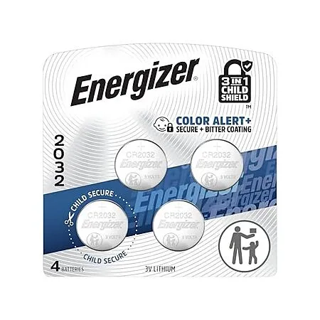 $3.49 for 4 Energizer 3V CR2032 Batteries