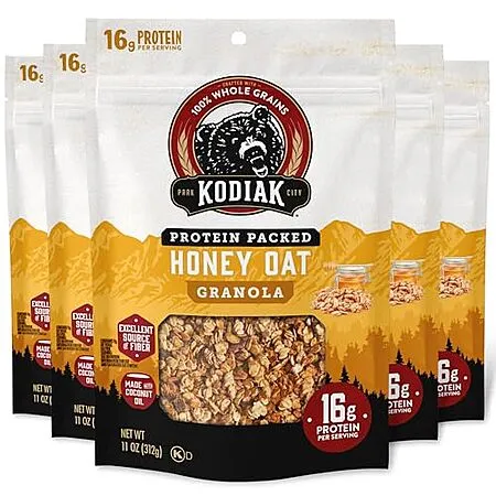$17.50 for 5-Pack Kodiak Protein Granola (Honey Oat)
