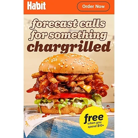 Free BBQ Bacon Char with $10+ order