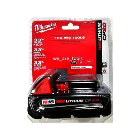 Milwaukee Red Lithium 2.0 Compact Battery Pack for $26.99