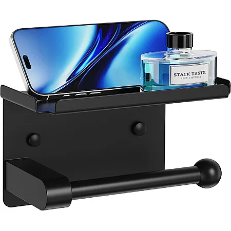 Toilet Paper Holder with Phone Shelf for $6.99