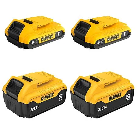 $197 for DEWALT 20V Max Battery 4 Pack