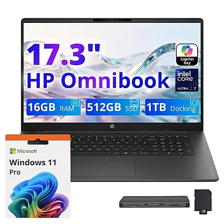 HP OmniBook 17.3" FHD Laptop for $899